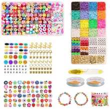 Clay Beads / Heishi Beads Fimo Kit - KREA DIY Smyckessats med olika pärlor - 4500 st