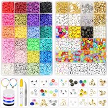 Clay Beads / Heishi Beads Merkki Kit - KREA DIY Smyckesset med olika pärlor - 7000 st