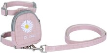 ZiChen Cat Traction Rope Small Pet Traction Embroidery Backpack, Size: M(Pink)