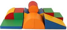 IGLU Soft Play 8 delar skumkrypande hjälpmedel mjuka byggstenar för barn 1 - 3 åringar Flerfärgad
