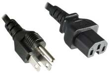 MicroConnect - Strömkabel - typ B (hane) till IEC 60320 C15 - AC 125 V - 15 A - 1.8 m - svart
