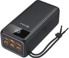Sandberg Active - Strömförsörjningsbank - 50000 mAh - 185 Wh - 5 A - 3 utdatakontakter (USB) - på kabel: USB-C
