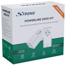 Strong Powerline 2000 - Duo Kit - PowerLine adaptersats - GigE, HomePlug AV (HPAV), HomePlug AV (HPAV) 2.0 - vägginsticksbar (paket om 2)
