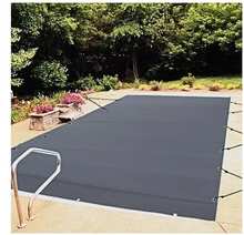 4m x 8m poolskydd, pool säkerhetsskydd, slitstarkt PVC-material, förbättrad säkerhet, skyddad mot skräp och löv, lätt att installera