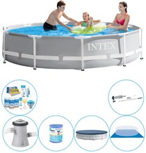 Intex Prism Frame Swimming Pool Round Deluxe Deal - 305 x 76 cm