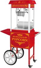 Royal Catering Popcornmaskin med vagn - Retrodesign - Röd