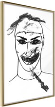 Inramad Poster / Tavla - Scary Clown