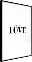 Inramad Poster / Tavla - Simple Love