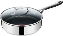 Tefal Jamie Oliver E31432, Sautépanna, Rostfritt stål, Rostfritt stål, Titan, Glas, Thermo-Spot