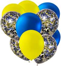 Konfettiballonger 10-Pack Ballonger Studenten Midsommar Födelsedag Konfetti - Ballongdekoration för Dop, Kalas eller Bröllop