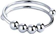 Coil Ring - Anti Stress Ring med Roterande Pärlor Silver