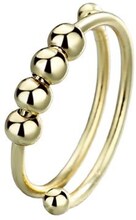 Coil Ring - Anti Stress Ring med Roterande Pärlor Guld