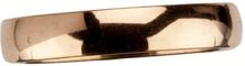 Slät Blank Rosé Guld Ring i Rostfritt Stål 4 mm - Stl 16,5
