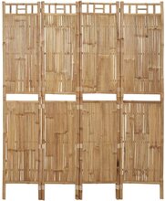 vidaXL Rumsavdelare 4 paneler bambu 160x180 cm - Rumsavdelare