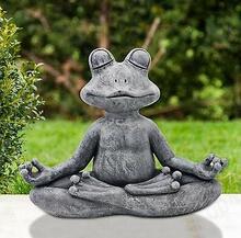 Zen Yoga Frog Garden Staty