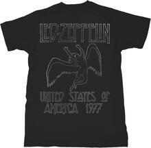 Led Zeppelin Unisex T-Shirt: USA '77. (Large)