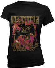 Led Zeppelin Ladies T-Shirt: Black Flames (X-Large)