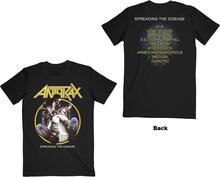 Anthrax Unisex T-Shirt: Spreading The Disease Track list (Back Print) (X-Large)
