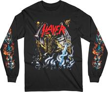 Slayer Unisex Long Sleeved T-Shirt: Airbrush Demon (Sleeve Print) (X-Large)
