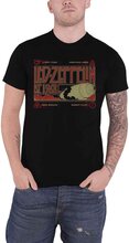 Led Zeppelin T Shirt Zeppelin and Smoke Band Logo Official Mens Black