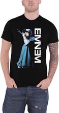 Eminem T Shirt Mic Pose Marshall Mathers Logo Slim Shady Official Mens Black