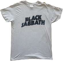Black Sabbath Unisex T-Shirt: Black Wavy Logo (Medium)
