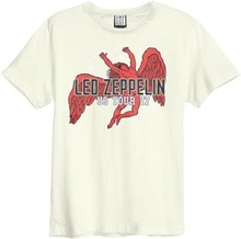 Led Zeppelin: Us Tour 77 (Icarus) Amplified Vintage White Large T Shirt