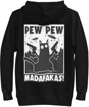 Pew Pew Cartoon Premium Hoodie Svart