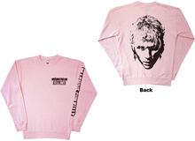 Machine Gun Kelly Unisex Sweatshirt: Pink Face (Back & Sleeve Print) (Large)
