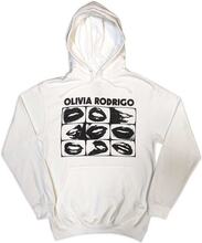 Olivia Rodrigo Unisex Pullover Hoodie: Threshold Lips Grid (Small)