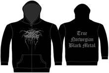 DARKTHRONE - TRUE NORWEGIAN BLACK METAL ZIPPED HOODIE (LARGE)