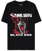 Cyberpunk 2077 T-Shirt Black Dog Samurai Album Art Size S