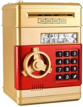 Elektroniskt kassaskåp för barn-19*13*12cm (guld)