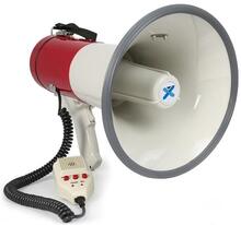 Megafon 50W med siren instpelning och microkort Vonyx MEG050 50W inspelning, siren, inkl. sladdmikrofon