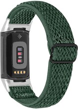 Vävd Nylonarmband Fitbit Charge 6 Grön