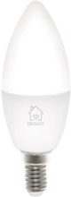 DELTACO SMART HOME LED-lampa, E14, WiFI, 4,5W, 2700K-6500K, dimbar, vit
