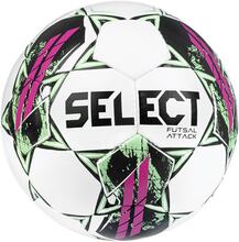 Select Futsal Attack Ball FUTSAL ATTACK WHT-BLK, Fotboll, Unisex, vit, Storlek: 4