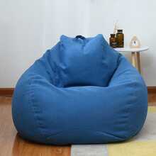 Lazy Sofa Bean Bag Chair Fabric Cover, Size: 90x110cm(Royal Blue)