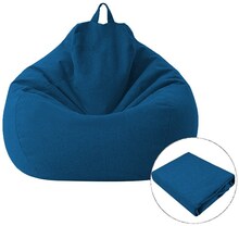 Lazy Sofa Bean Bag Chair Fabric Cover, Size: 70x80cm(Blue)