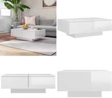 Soffbord vit högglans 90x60x31 cm spånskiva - Soffbord - Accentbord - Home & Living