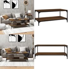 Soffbord brun ek 100x50x40 cm konstruerat trä - Soffbord - Små Soffbord - Home & Living