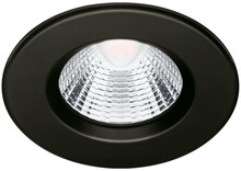 Philips Funktionell Infälld spot, Nedtryckbar spotlight, Glödlampan/-lamporna kan inte bytas ut, LED, 2700 K, 350 LM, Svart