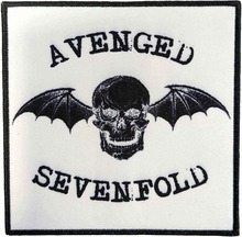 Avenged Sevenfold Standard Printed Patch: Classic Deathbat Negative