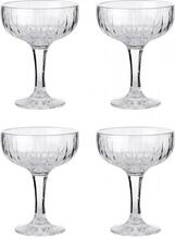 Relief Champagne Glass Coupe 25cl, 4-pack - Aida