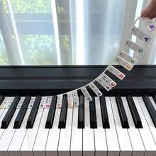 Avtagbara piano och keyboard etiketter 88 tangenter Flerfärgad