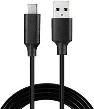 NÖRDIC 1m USB C 2.0 till USB A kabel 480Mbps svart