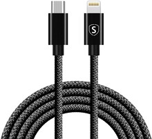 SiGN USB-C till Lightning Kabel 20W, 2m - Svart