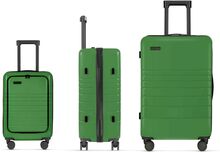 Set med tre Eternitive resväskor modell E1 moderna resväskor hållbara och lätta TSA-kombinationslås 360° svängbara hjul