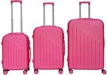 Set med resväskor på hjul, set XL+L+M, Pink Barut ABS, solid