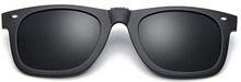 Clip-on Wayfarer Solglasögon Svart – Fäst på befintliga Glasögon